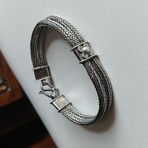 Vintage 925 sterling silver bali style bracelet